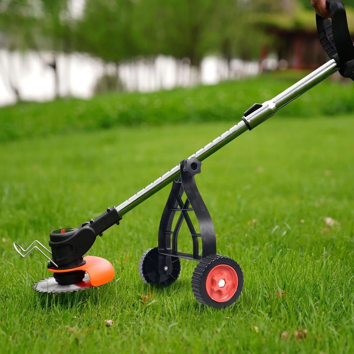 NONE Adjustable Mower Auxiliary Support Wheel,Portable Grass Machine Accessory,For Brush Cutter And String Trimmer Use