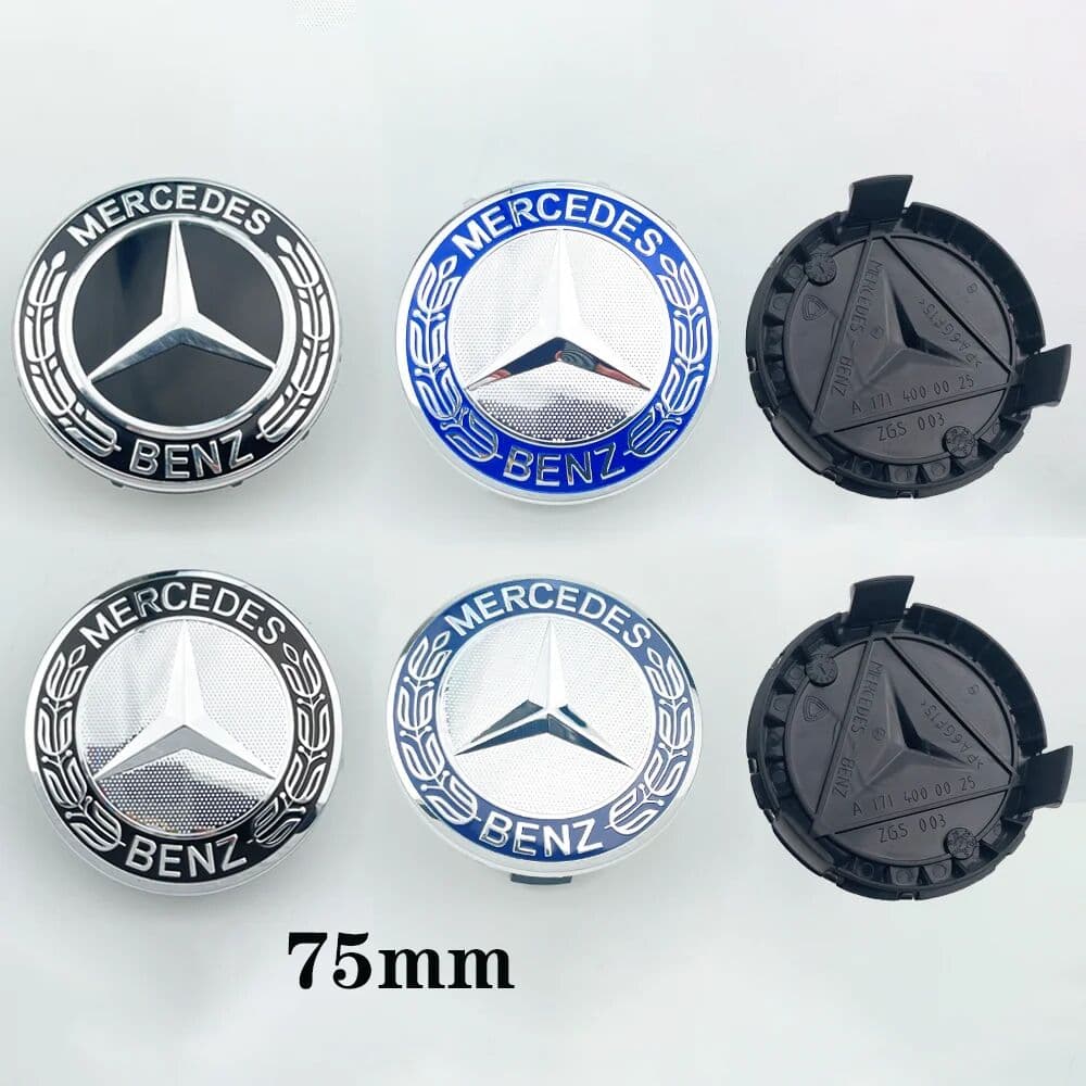 40Pcs 75mm Car A1714000025 Wheel Center Hub Caps Covers for Mercedes Benz A B C S Class AMG GLA CLA GLC W176 W221 W204 W205 W222