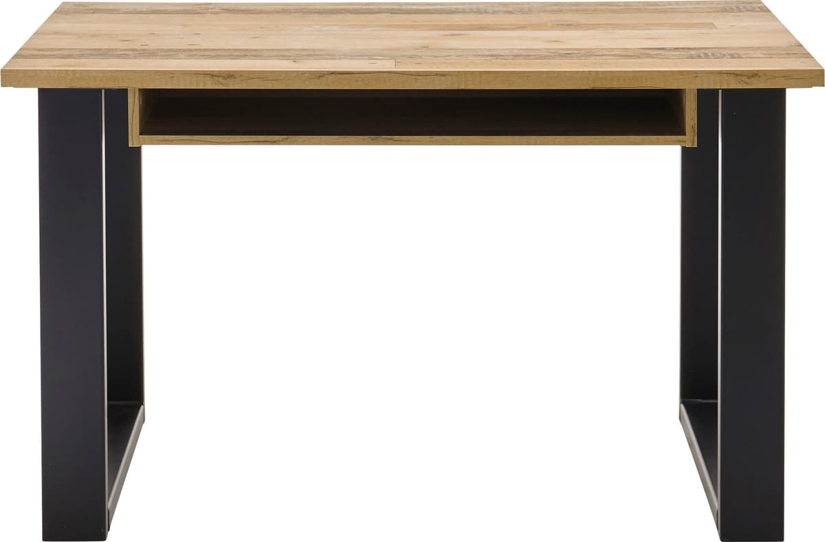 Schreibtisch HOME AFFAIRE "SHERWOOD", braun (old style hell dekor, old style hell dekor), B:125cm H:76cm T:60cm, Tische, Schreibtisch, Computertisch im Industrie-Design, Breite 125 cm old style hell dekor, old style hell dekor B/H/T: 125cm x 76cm x 60cm