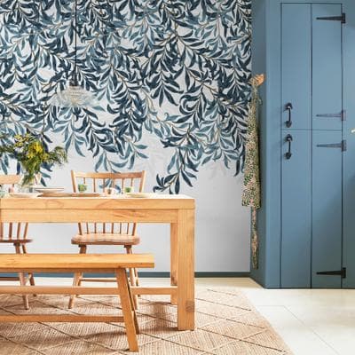 Vliestapete "Willow Bough", blau, B:10m L:2,5m, Vlies, WILLIAM MORRIS AT HOME, Tapeten, 10mx52cm (ca. 5m2)