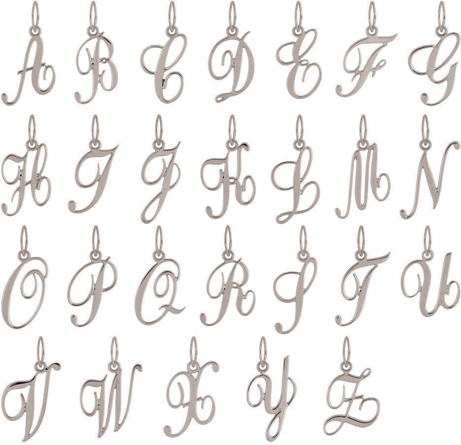Maison de la Médaille Pendentif initiale - Or blanc 18ct