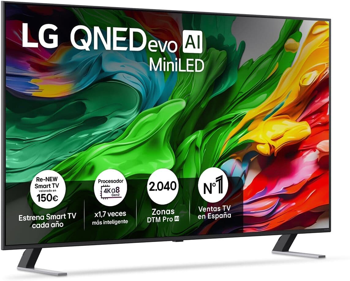 LG TV QNED evo MiniLED AI 164cm (65") 65QNED85A6C, 4K Smart TV (Reacondicionado Grado A). Negro
