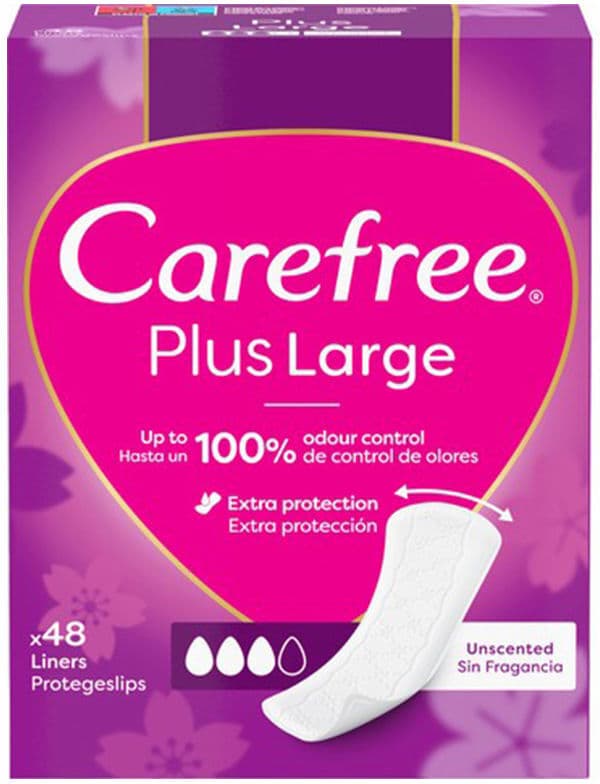 Protecteur sans parfum Carefree Plus Large 48 u