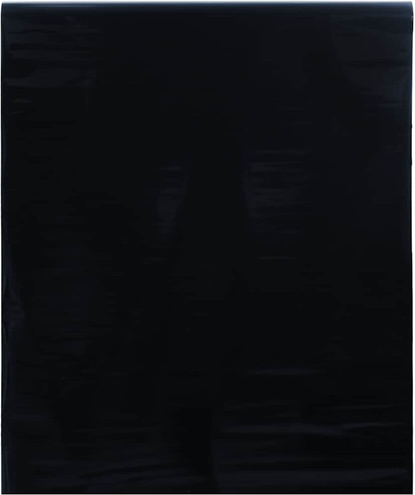 vidaXL Film de fenêtre statique dépoli noir 45x1000 cm PVC