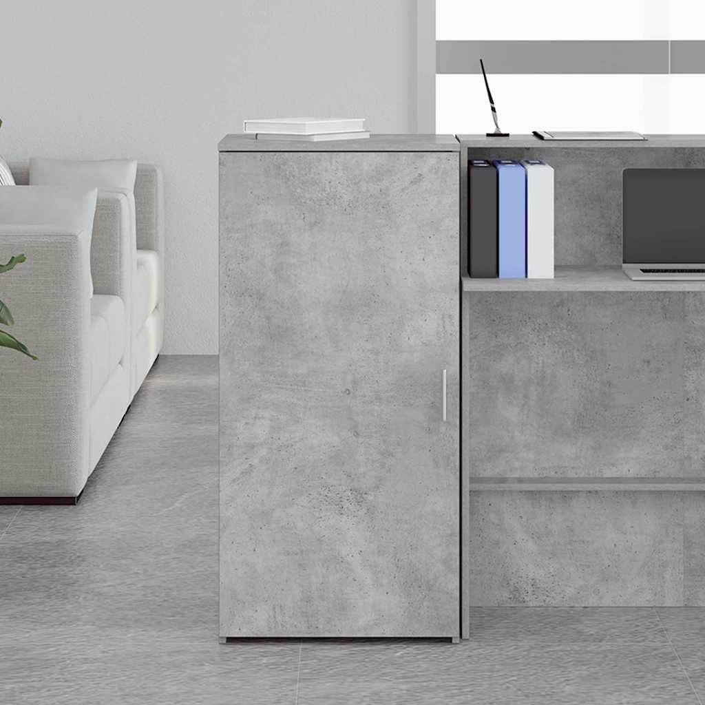 vidaXL Armoire de rangement gris béton 50x45x103,5cm bois d'ingénierie