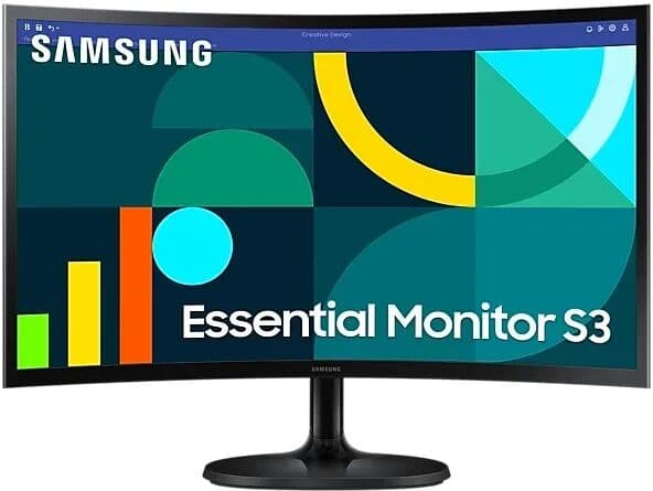 Samsung Essential S3 S36GD 27" FHD VA 100Hz Curved Monitor Black LS24D364GAUXEN