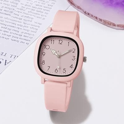 Friendly Fresh Finds Fashion Brand Bear Quartz Silicone Watch For Women Casual Jelly Gift For Girls pink