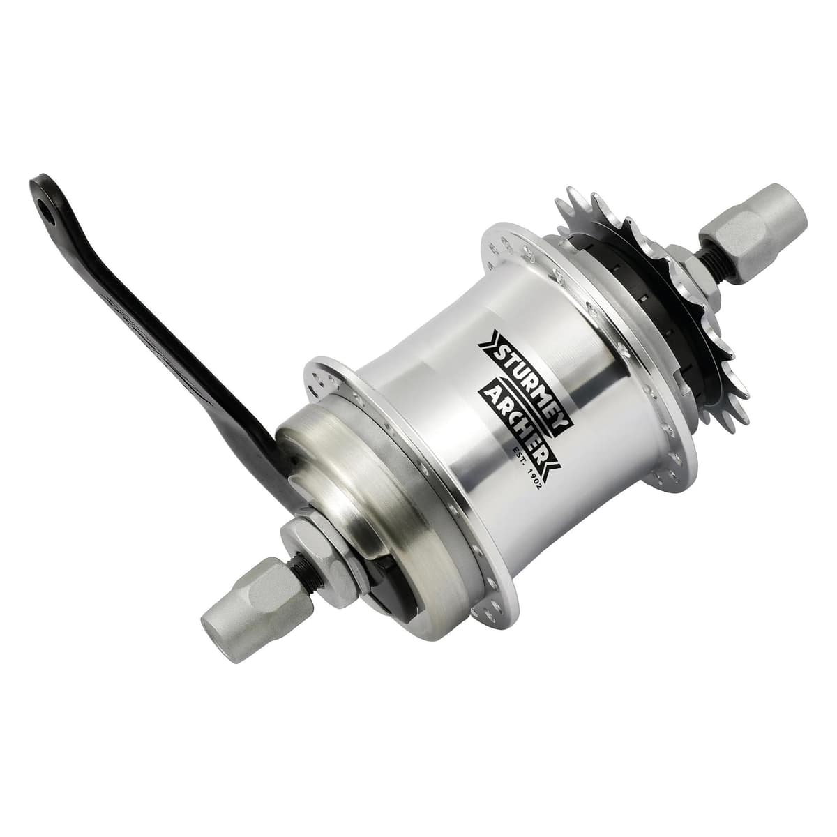 Sturmey Archer Hub cb s/a s1c aly 36hx14gx116 sl w Trim Kit 18t (Felgenbremse) (S1C AM-BOX SILVER)