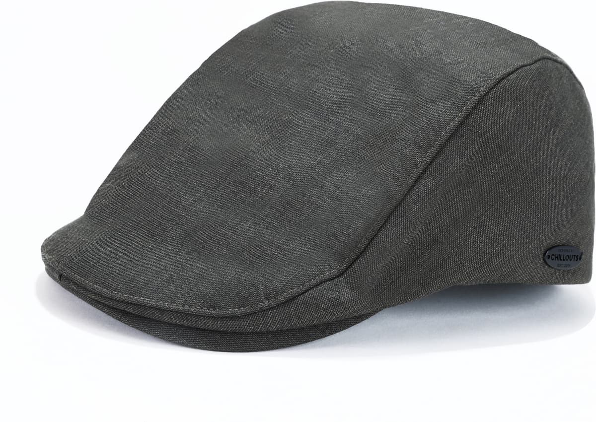 Schiebermütze CHILLOUTS "Dion Hat", Herren, Gr. L, grau, Kunstfaser, unifarben, Mützen Schiebermütze, ergonomische Passform, erhältlich in zwei Grössen grau L