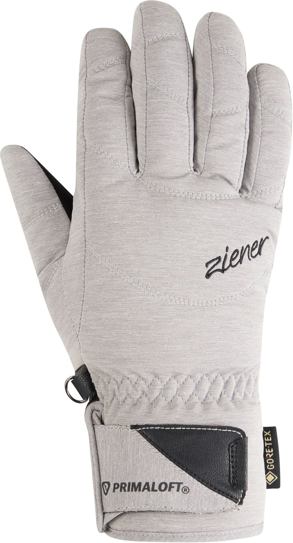 Skihandschuhe ZIENER "KLENN-Z GTX PR glove lady", Damen, Gr. 8,5, grau (light mélange), Materialmix, Handschuhe Skihandschuhe light mélange 8,5