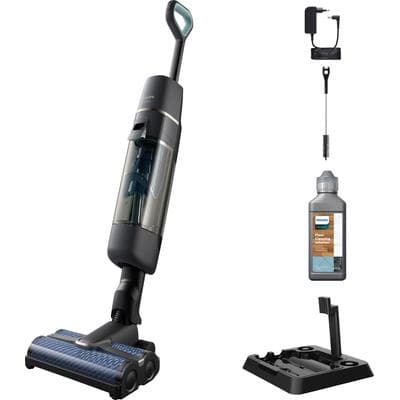 PHILIPS Nass-Trocken-Sauger "XW7110/01 AquaTrio Cordless 7000 Series", schwarz (dunkelgrau und champagner), B:22,5cm H:110cm T:26,5cm, Mehrzwecksauger, mit 30 Minuten Laufzeit, AquaSpin-Düse