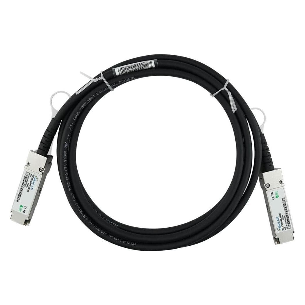 BlueLAN QNAP CAB-NIC40G05M-QSFP kompatibles DAC QSFP SC252501K0.5M30 (CAB-NIC40G05M-QSFP-BL)