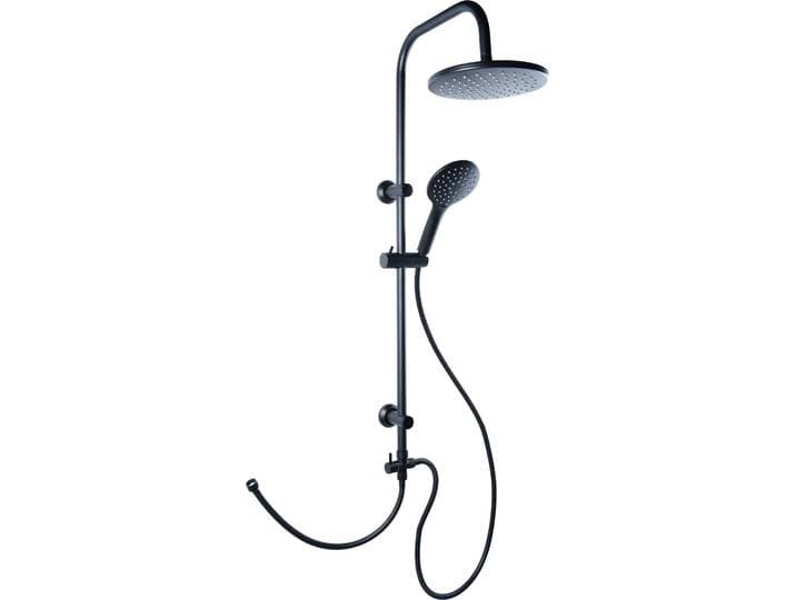 Duschsystem CORNAT, schwarz, T:33cm, Brausegarnituren, Duschsystem, für Durchlauferhitzer geeignet
