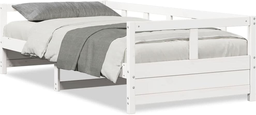 vidaXL Lit de jour sans matelas blanc 80x200 cm bois de pin massif