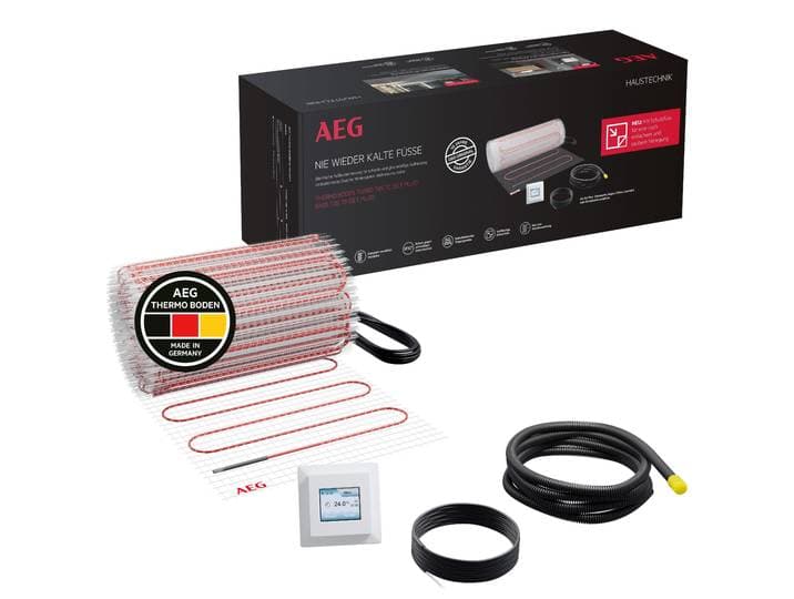 AEG HAUSTECHNIK Fußbodenheizung Turbo Thermo Boden »TBS TC 200/1 Set Plus« , weiß, B/L: 30cm x 330cm, Heizmatten, Elektrische Fußbodenheizung, Komplettset 1 m², 200 W/m², Fußbodenheizung