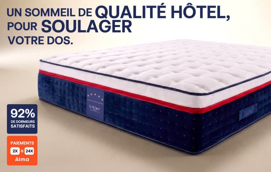 Litier Français Matelas Pro Hôtel Impérial -  180 x 200 (cm)