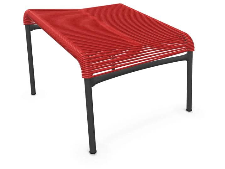 Spaghetti-Fuss-Hocker Säntis von Schaffner / Farbe: Rot