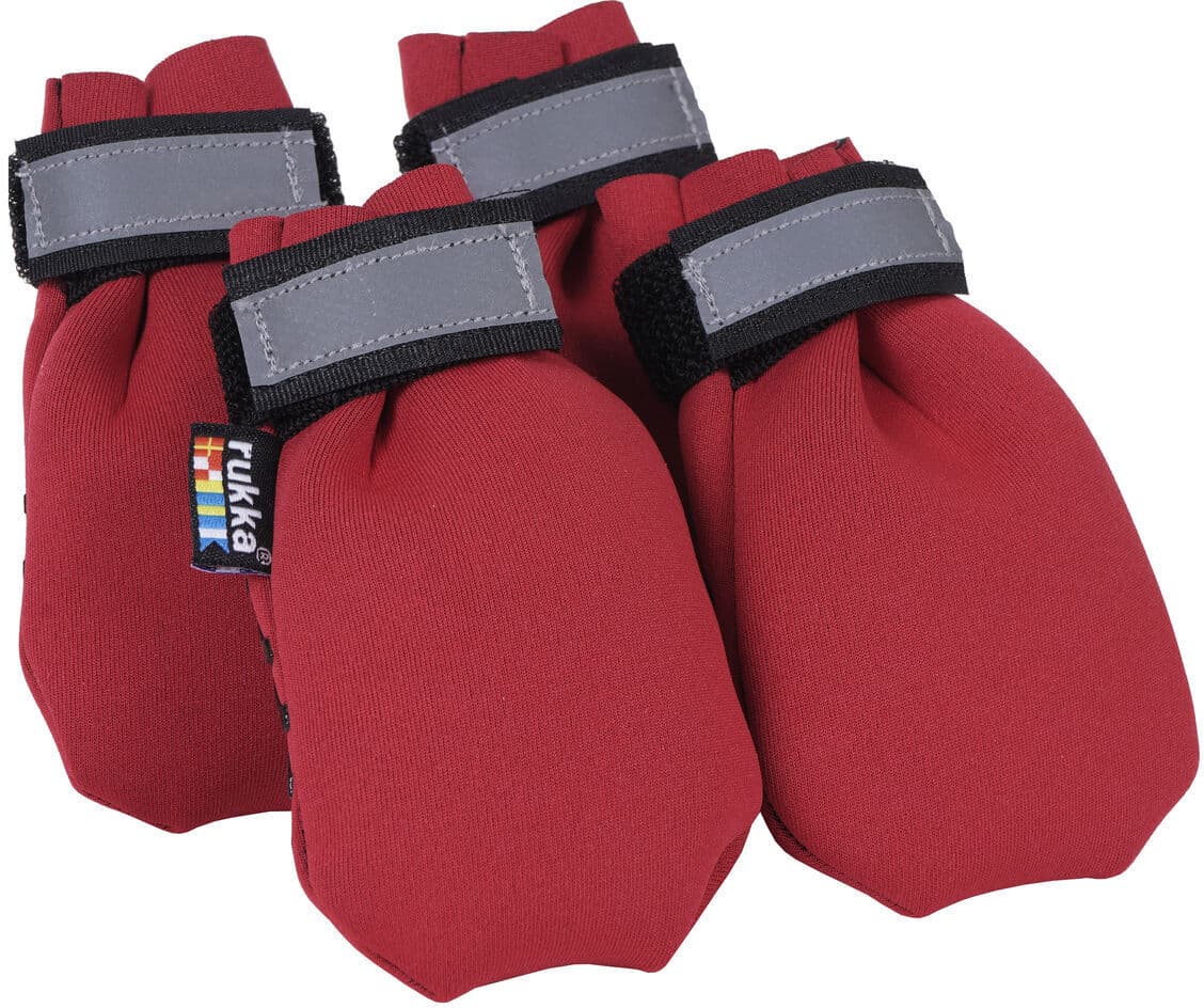 Rukka Neoprene Hundesko Rød 4-Pakning