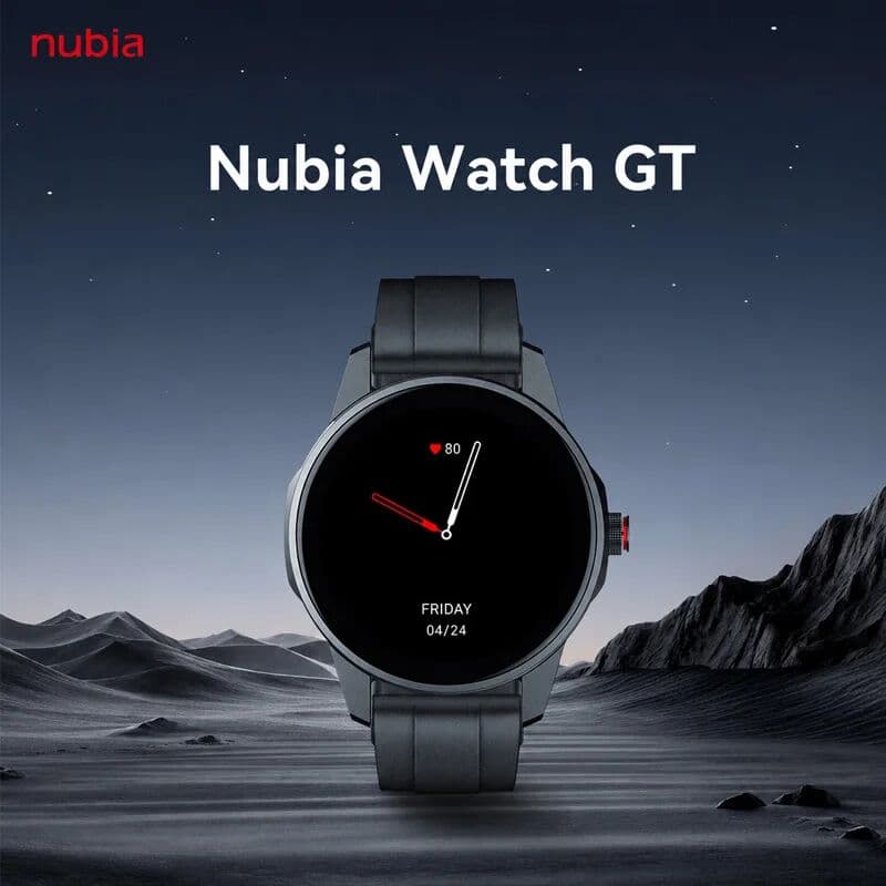 REDMAGIC Nubia Watch Gt Smartwatch 1.43inch Amoled Circular Display Bluetooth Calling Dual-Band Gps 100+ Sports Modes Ip68 Waterproof 450Mah Long-Lasting Battery Health Monitoring Mobile Smartwatch
