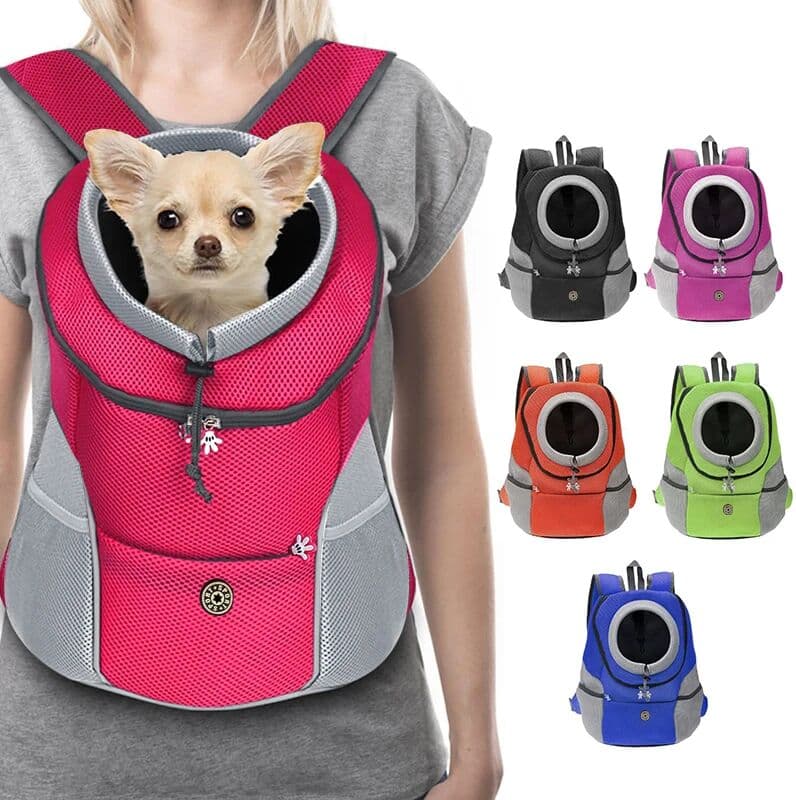 NONE Convenient Double Shoulder Portable Outdoor Pet Bag for Dogs Travel Breathable Dog Bag Outdoor Carrier Bag Pet Carrying Supplies