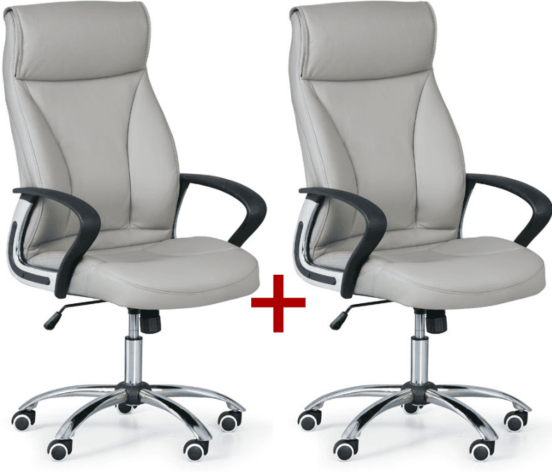 B2B Partner Fotel biurowy DERRY 1+1 GRATIS, szary