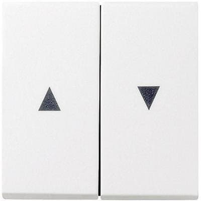 GIRA Abdeckung Jalousie-Schalter System 55, Standard 55, E2, Event, Event Klar, Event Opak, Esprit, ClassiX Sauber-Weiß (glänzend) 029403
