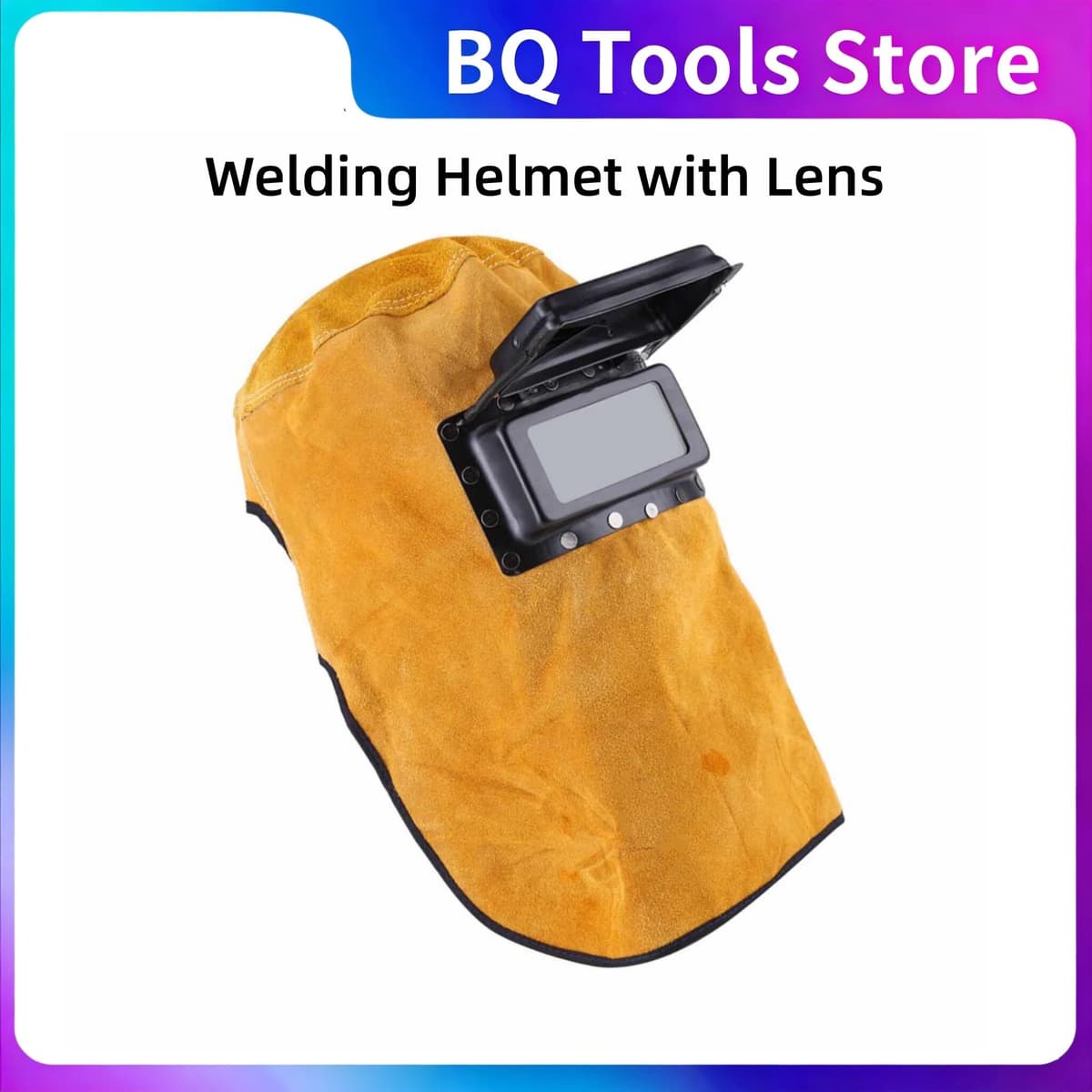 NONE Welding Helmet  Good Quality Heat Resistant Breathable Welding Helmet  Mask with Lens Leather Welding Mask