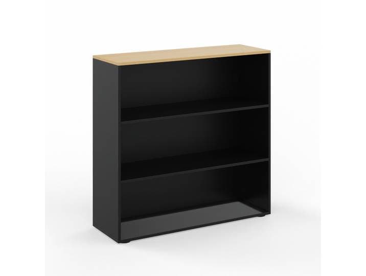 Regal Tradingzone GO Swiss 120.0 x 40.0 cm, Schwarz/Eiche, 3 Ordner hoch, Neu - Optimal für Büro und Organisation