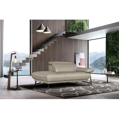 Ottomane EGOITALIANO "Anais, erstklassiges Designsofa, Breite 179 cm, Fußfarbe schattengrau", grau, Sofas, B/H/T: 179cm x 74cm x 106cm, Leder CAREZZA, Ottomane links, Armlehne rechts, LEDER -Artikel BULL – Kat. B: Der Artikel BULL ist ein...
