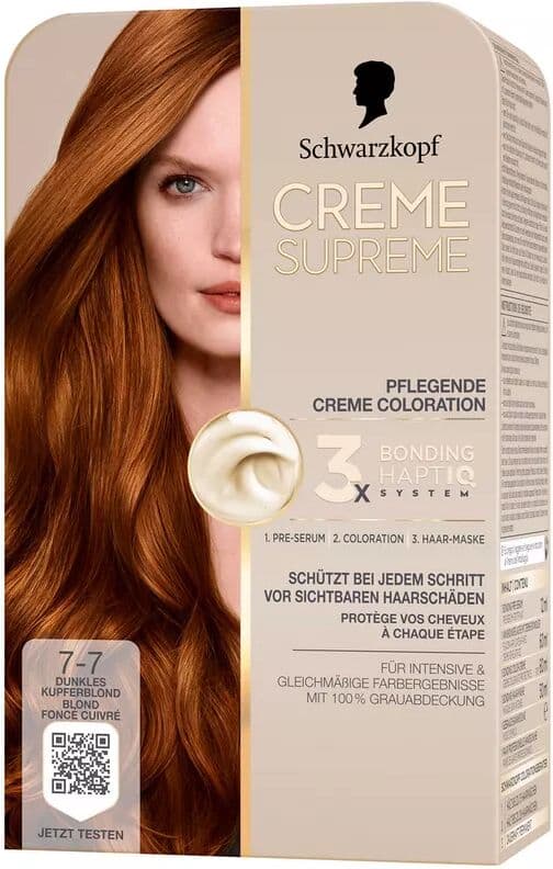 Creme Supreme - Coloration 7-7 Dunkles Kupferblond, - Dunkles Kupferblond