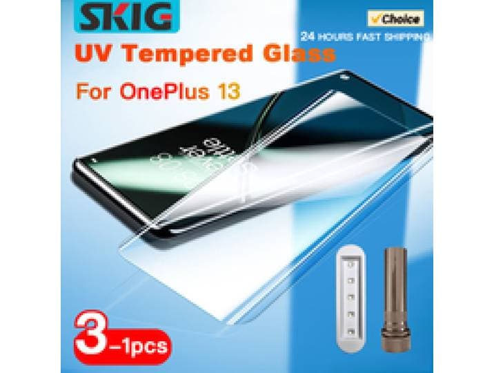SKIG UV Gehard Glas Voor OnePlus 13 12 11 R 10 9 8 7 7T Ace2 Pro Volledige Cover lijm Curing Voor OnePlus 13 Screen Protector