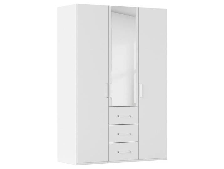 Novel Drehtürenschrank, Weiß, Glas, 3 Fächer, 3 Schublade(n) Schubladen, 151x223x60 cm, Blauer Engel, Goldenes M, BQ - Bündnis für Qualität, Made in Germany, in verschiedenen Größen erhältlich, Holzdekoren erhältlich, Schlafzimmer, Kleiderschränke, Kleiderschränke mit Spiegel