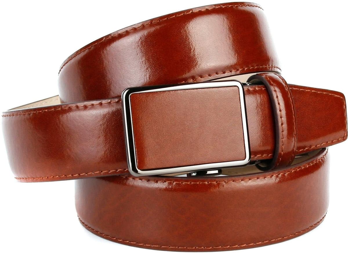 Ledergürtel ANTHONI CROWN, Herren, Gr. 95, braun (cognac), Leder, unifarben, Gürtel Ledergürtel, Trendige Gürtel für Anzüge und Freizeit cognac 95