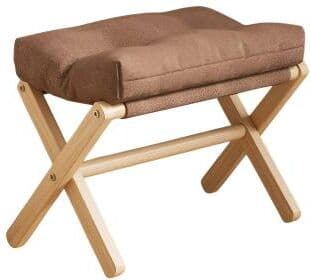 Uplift Essentials Solid Wood Shoe Changing Stool & Folding Low Footstool coffee