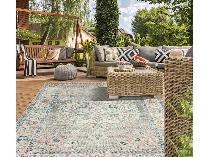 Teppich THE CARPET Palma , grau, B:160cm H:4mm L:230cm, Polypropylen, Teppiche, Teppich, Outdoor moderner robuster In und Outdoor Teppich