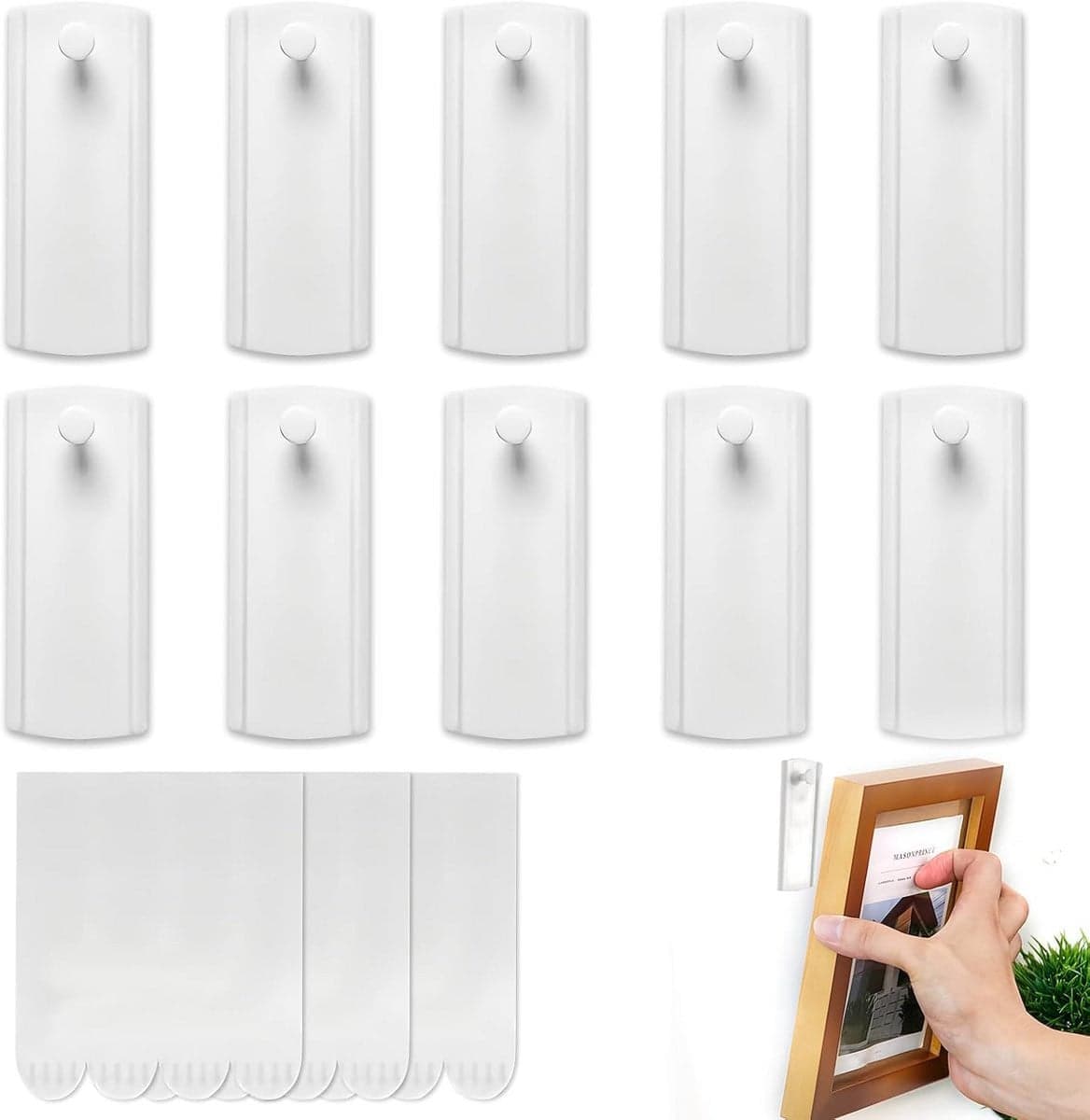 Zelfklevende haken voor schilderijen en foto's - Herbruikbare wandbevestiging