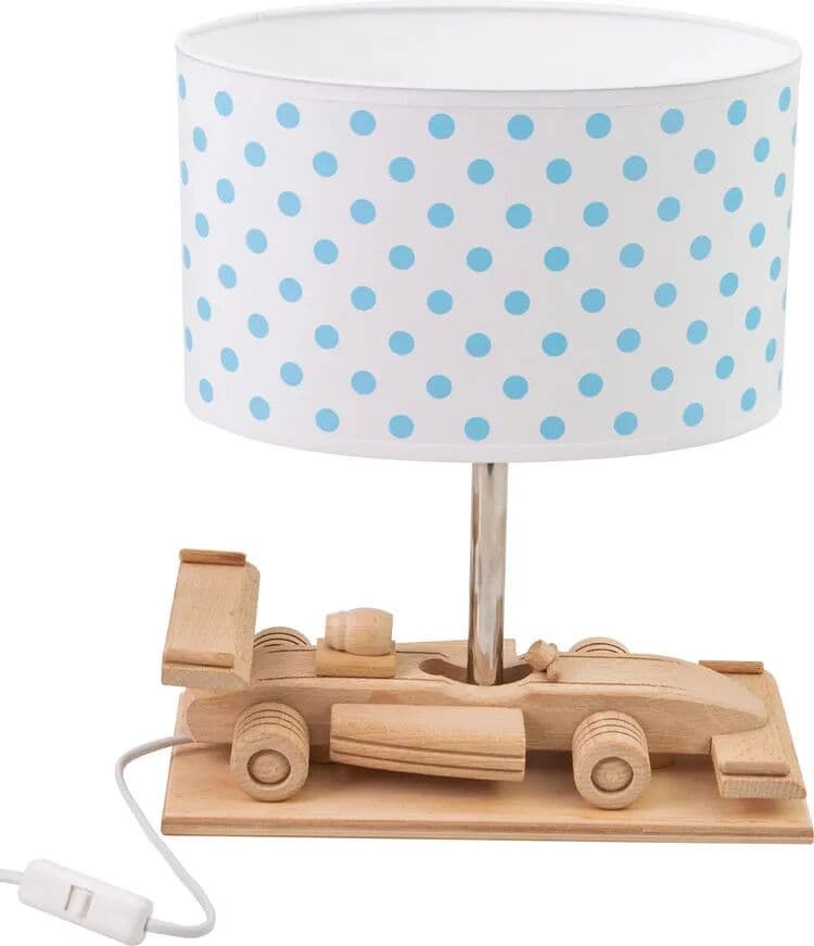 Lumes Biało-niebieska lampka nocna dziecięca auto - 5X S191 B7-Z47