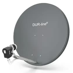 DUR-line Select 85/90 Anthrazit - Sat-Komplettanlage mit Quad LNB