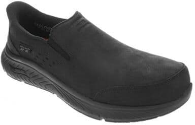 Skechers Work Arch Fit Crosser Sr-200456 (Men's) in Black, Size 11 M, Leather/Memory Foam/Rubber