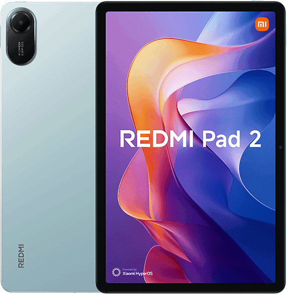 REACONDICIONADO Seminuevo Excelente Tablet - Xiaomi Redmi Pad 2, WI-FI, 11" WQHD, 8 GB RAM, 256 GB, MediaTek G100-Ultra, Verde menta