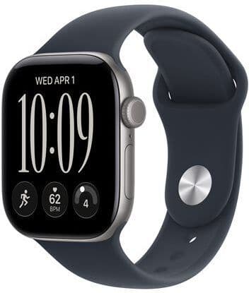 Apple watch series 12 gps 42mm space grey aluminium case with navy blue sport