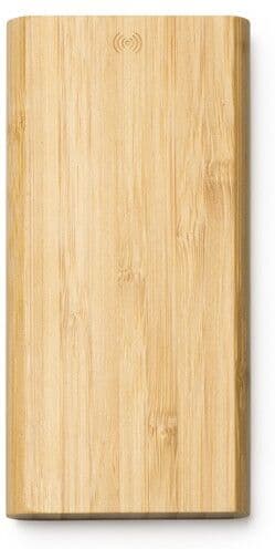Batterie externe personnalisable en bambou sans fil Misty beige TAILLE UNIQUE ADULTE