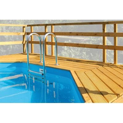 Terrasse WEKA "Sonnendeck", natur, B:215cm H:116cm T:111cm, Holzwerkstoff, Gartenhaus-Terrassen, für »Mali 4« und »Mali 5«
