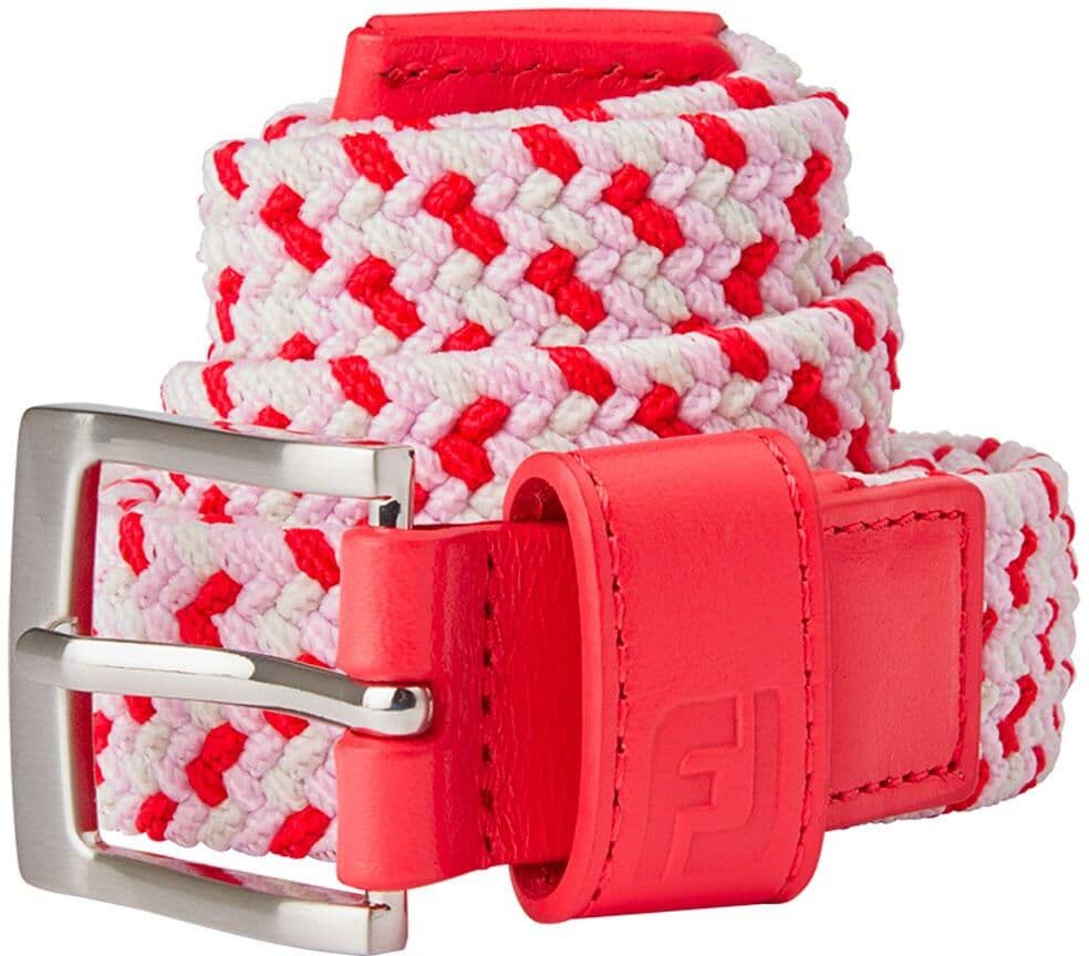 Footjoy  - Women Braided Belt Red White Pink - Long - Ceinture