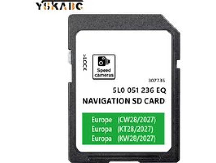 Skoda Amundsen MIB2 SAT NAV SD-kaart 32GB Europa VK 2027 5L0051236EQ Navigatiekaarten Duitsland Frankrijk