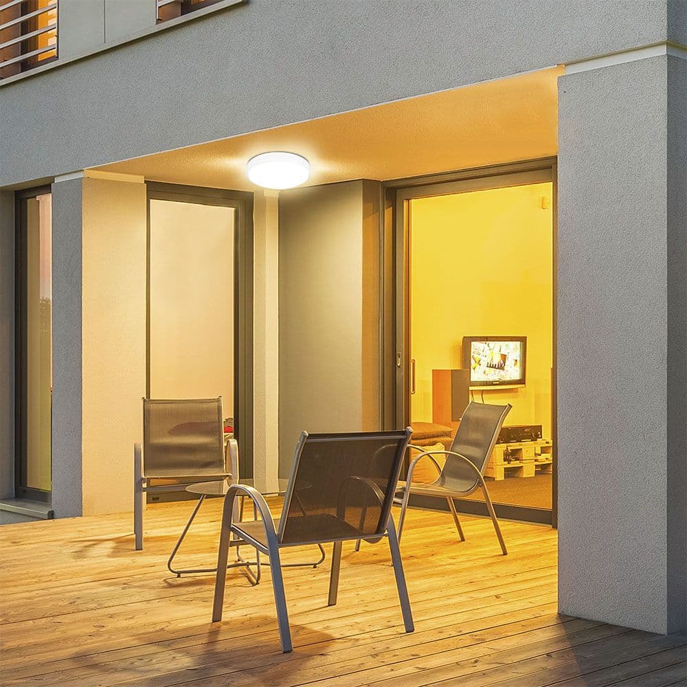 V-Tac Plafoniera Led Rotonda 36w Con Cornice Bianca - Luce Bianco Caldo 3000k, Ip44 (Sku 76211 - Vt-8630)