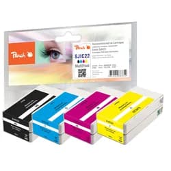 Peach Spar Pack Tintenpatronen kompatibel zu Epson SJIC22