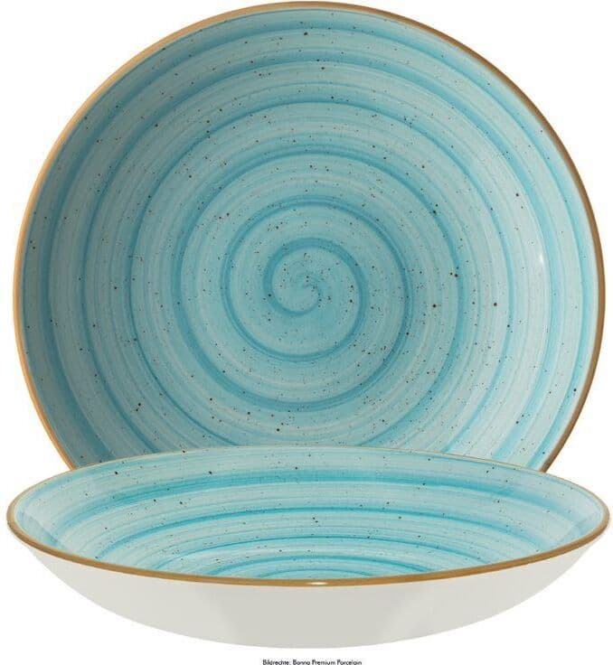 Bonna Piatto Fondo 23 cm Aura Aqua Bloom