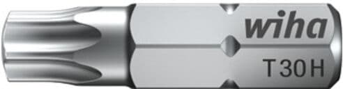 Wiha Bit Standard 25 mm TX inviolable (avec trou) 1/4