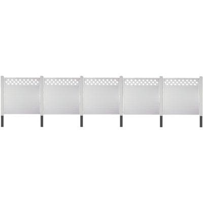 Sichtschutzelement TETZNER & JENTZSCH "LANGLEY 3", weiß, H:180cm, Aluminium, Polyvinylchlorid (PVC), Zaunelemente, Nie wieder streichen. Weiße PVC-Kunststoffzäune